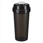 Black Bottle with Black Lid and Clear Flip-Top